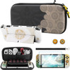 FUNDIARY Black of Zelda Carrying Case for Nintendo Switch OLED, Shockproof Accessories of Switch Console with Portable Travel Bag, Hard PC Dockable C