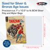 BCW Silver Comic Book Backing Boards 7" x 10.5"  200 Pack | Certified Acid-Free | Comic Book Boards for Fabric Storage & Silver Age Comic