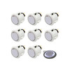 8 Pcs Original Qanba Illuminated Buttons Qanba Sanp In LED Buttons for DIY Cabinet Machine Arcade Machine 24MM/30MM (24MM, White Buttons+White LED)