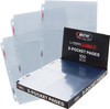 BCW Laserweld 3-Pocket 4x6 Photo Sleeves for 3 Ring Binder | Archival Photo Album Refill Pages | 100 Count