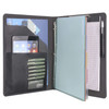 iCarryAlls Binder Portfolio Organizer with Color File Folders, Business and Interview Padfolio with 3-Ring Binder, Clipboard