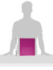 BAZIC 4126 1" Fuschia 3-Ring View Binder w/ 2-Pockets