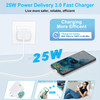 25W Super Fast Charger, 10FT Long Android Phone C Charger USB Type C Cable Fast Charging for Samsung Galaxy A17 A16 5G A15 A14 5G A56 A55 A54 A53 A35
