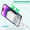 [3Pack] iPhone 17 16 15 Fast Charger Block 35W 3-Port Fast USB C Charger Block Multiport Double Port PD+QC Wall Plug Compatible with iPhone 17/17 Pro