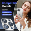 Tensea for iPhone 16 Pro/iPhone 16 Pro Max/iPhone 15 Pro/iPhone 15 Pro Max Camera Lens Protector, Metal Aluminum Alloy Tempered Glass Cover Camera Sc