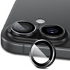 Cmiuubrer 1 Pack Camera Lens Frame for iPhone 16/16 Plus, 9H Glass Screen Protector Anti-Scratch, Tempered Glass Metal Individual Camera Cover Access