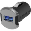 Scosche USBC121M ReVolt Universal Cigarette Lighter Single Device Compact One Port USB Car Charger, Fast Charge One Device Quickly, Black/Space Gray
