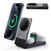 ZEEHOO 3 in 1 Charging Station for Magsafe Charger, Portable Fast Wireless Charger Stand, Foldable Apple Watch Charger for iPhone 16/15/14/13/12, Air