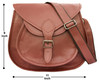 RUSTIC TOWN 11 inch Small Brown Leather Crossbody Satchel Bag Vintage Purses Handbags for Women