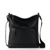 The Sak Womens Iris Crossbody in Leather Casual Purse With Adjustable Strap Zipper Pockets, Black, One Size US