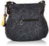 Sakroots Foldover Crossbody Bag in Eco-Twill with Adjustable Strap, Black Spirit Desert