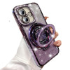 AuroiCCY for iPhone 16 Magnetic Kickstand Case, [Compatible with Magsafe] Bling Glitter Diamond Rhinestone Ring Holder Camera Lens Protector Girly Wo