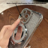 AuroiCCY for iPhone 16 Pro Max Case with Kickstand, [Compatible with Magsafe] Shockproof Glitter Makeup Mirror Ring Holder Camera Protector Bling Gir