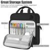 MoKo Zipper Binder, 3 Inch 3 Ring Binder with Zipper, 700 Sheet Capacity Zip Up Binders with Shoulder Strap Handle, Multi-Pocket Zip Up Binders Bag f