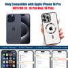 Misscase for iPhone 16 Pro Case with Privacy Screen Protectors,[Camera Lens Protector] Clear Magnetic Luxury Plating Case Compatible with MagSafe Ele