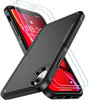 SPIDERCASE for iPhone XR Case, [10 FT Military Grade Drop Protection] [Non-Slip] [2 pcs Tempered Glass Screen Protector] Shockproof Airbag Cushion Pr