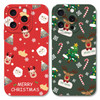 Yomjew 2 Pack Christmas Phone Case for iPhone 16 Pro 6.3", Matte Xmas Case with Christmas Elk Deer Candy Pattern Shockproof Soft Slim TPU Protective