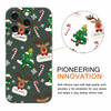Yomjew 2 Pack Christmas Phone Case for iPhone 16 Pro 6.3", Matte Xmas Case with Christmas Elk Deer Candy Pattern Shockproof Soft Slim TPU Protective