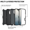 Olinoo Heavy Duty Rugged Case for iPhone 16 (2024), 3-Layer Super Full Protection with Kickstand, Belt Clip Holster (Black with Clip)