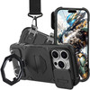 CCSmall for Apple iPhone 16 Pro Case Crossbody Compatible for MagSafe, Military-Grade Protection Adjustable Lanyard Case wiht Kickstand & Slide Camer