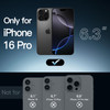 JETech Magnetic Case for iPhone 16 Pro 6.3-Inch Compatible with MagSafe, Shockproof Phone Bumper Cover, Anti-Scratch Clear Back (Black)