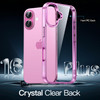 JETech Case for iPhone 16 Plus 6.7-Inch, Non-Yellowing Shockproof Phone Bumper Cover, Anti-Scratch Clear Back (Pink)