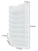 PAG Hanging Wall File Holder Organizer Mail Sorter Literature Rack for Office, 8 Pockets, White