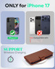 OCASE Compatible with iPhone 17 Wallet Case, PU Leather Flip Folio Case with Card Holders RFID Blocking Kickstand [Shockproof TPU Inner Shell] Phone