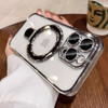 ZinLyuen Magnetic Case for iPhone 16 Pro Case Stand & Ring Holder Compatible with MagSafe Built-in Camera Lens Protector Shockproof Phone Case for iP