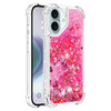 COTDINFOR Case for iPhone 16 Plus Case Glitter Bling Liquid Cute Clear Phone Case,Floating Quicksand Shockproof Protective Bumper Soft TPU Cover for