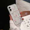 Shinymore Compatible with iPhone 16 Flower Case, Soft Clear Flexible Rubber Pressed Dry Real Flowers Girls Glitter Floral Cover-Pink