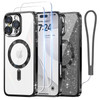 Meifigno Designed for iPhone 16 Pro Max Case 6.9", [Glitter Card & Wrist Strap] [Compatible with MagSafe] [2X Screen Protectors] Surround Lens Protec