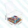 Deoot 2 Pack Small Clear Acrylic Organizer with Lid for Paper Clips,Sticky Note,Qtip,Cotton Balls,Hair Ties Holder Acrylic Box for Home office Bathro