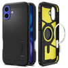 Spigen for iPhone 16 Plus Case, Tough Armor (Ai) MagFit [Compatible with Magsafe] [Kickstand] [Military-Grade Protection] - Black
