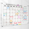 Large Acrylic Wall Calendar 28"  20"  Crystal Clear Dry Erase Monthly Planner with Marker Tray, Chalk Markers, Eraser & Sticky Notes | Reusable Acr