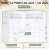 2025-2026 Planner - Weekly and Monthly Planner, July 2025 - June 2026, Linen Hardcover, 2025-2026 Calendar Planner Book with Tabs, Aesthetic, Perfect