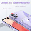 MZELQ Compatible with iPhone 16 Case TPU Card Holder Wallet Cover,Camera Protection + Screen Protector Soft Card Slot Phone Case -Clear