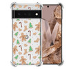 CAROKI Christmas Phone Case for iPhone 16 Plus - Clear Transparent Soft TPU Protective Cover with Xmas Gingerbread Man Pattern, Shockproof Cute Case