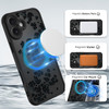 OOK Case for iPhone 16 (Compatible with MagSafe) Floral Flowers Design Translucent Phone Cover Soft TPU + Hard PC Anti-Scratch Shockproof Magnetic Cu