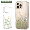 Unov Case for iPhone 16 Pro Max Case Clear with Design Embossed Floral Pattern Soft TPU Bumper Slim Protective (Flower Bouquet)