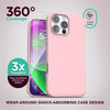 ENCASED Magnetic Case for iPhone 16 Pro Max with Screen Protector, Silk-Touch Magnetic Cover (Compatible with MagSafe) Light Pink