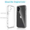 JJGoo Compatiable with iPhone 16 Case Clear, Transparent Shockproof Phone Case for iPhone 16 6.1-Inch, Slim Anti-Scratch Hard PC Back Protective Cove