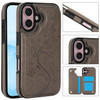 Asuwish Phone Case Compatible with iPhone 16 6.1 inch with Tempered Glass Screen Protector and Card Holder Wallet Cover Stand Flip Leather Cell Acces