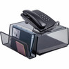 Lorell Mesh Steel Office Phone Stand for Desk, Angled with Storage Slot, 11.1" x 10.1" x 5.3", Black
