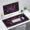 Purple Star Moon Card Desk Pad Mouse Pad Mysterious Galaxy Large Gaming Mouse Mat with Stitched Edges,Non-Slip Waterproof Rubber Base Mous Mat 31.5"x