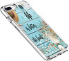 Compatible with iPhone 7 Plus Case iPhone 8 Plus Case, Beach Teal Rustic Design TPU Shockproof Durability Full Body Protection Cover Case