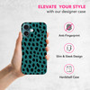 SuzaCase Back Case for iPhone 16, iPhone 16 Case with Stylish Teal Cheetah Skin Pattern Design Printed Cute, Sleek Durable Hardshell Protective Desig