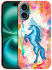 SuzaCase Back Case for iPhone 16 Plus, iPhone 16 Plus Case with Stylish Horse Watercolored Design Printed Cute, Sleek Durable Hardshell Protective De