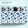 SuzaCase Back Case for iPhone 16 Pro, iPhone 16 Pro Case with Stylish Blue Cow Skin Print Design Printed Cute, Sleek Durable Hardshell Protective Des