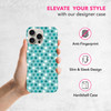 SuzaCase Back Case for iPhone 16 Pro Max, iPhone 16 Pro Max Case with Stylish Polka Dots Teal Design Printed Cute, Sleek Durable Hardshell Protective